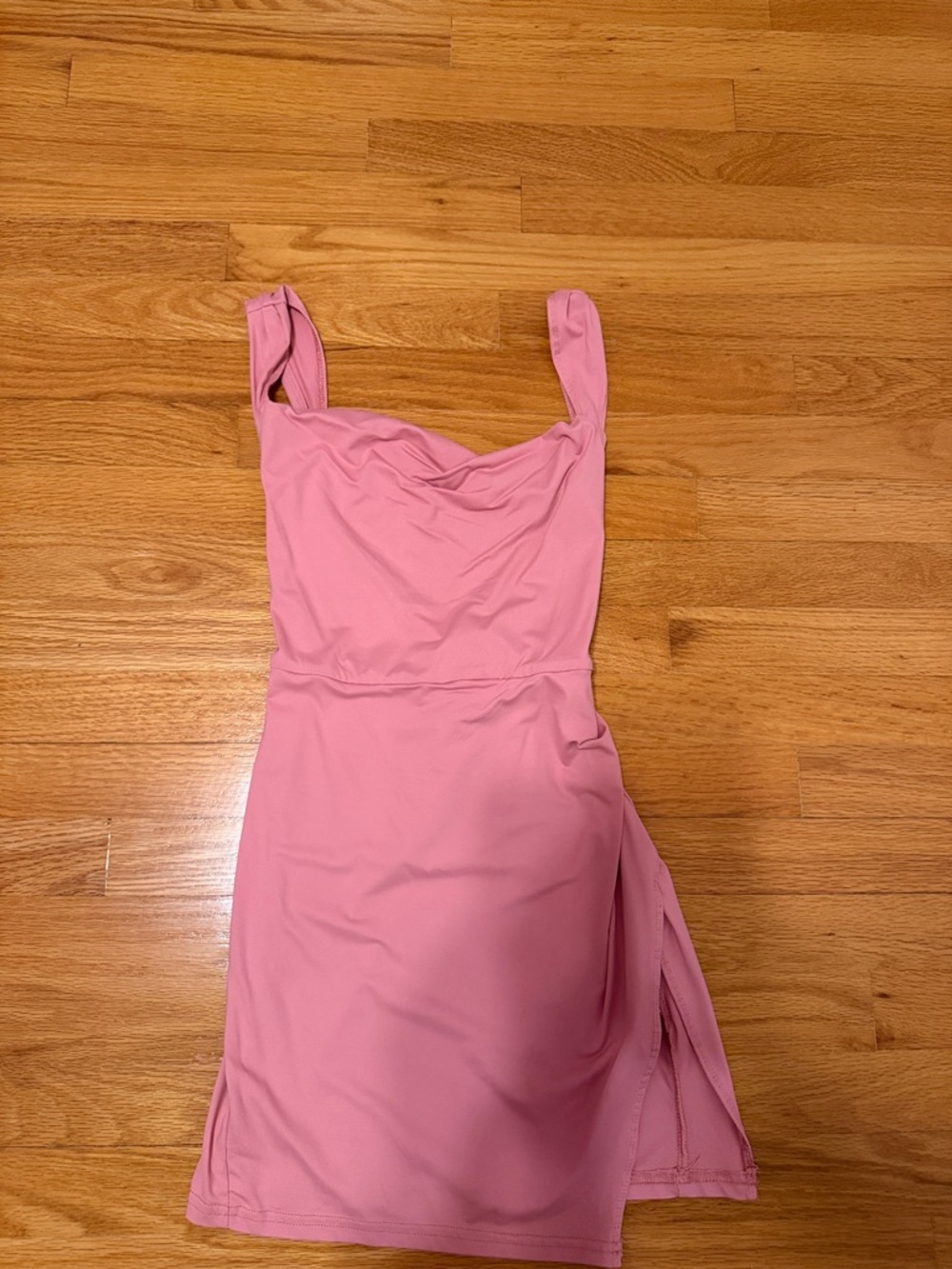 SHEIN Pink Cowl Neck Mini Dress with Side Slit